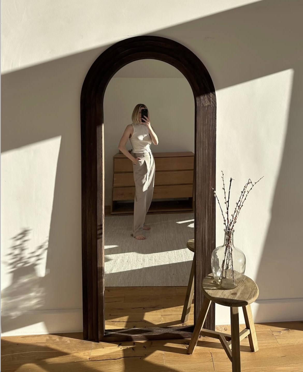 آینه ویلیام ۱۸۰ * ۸۰ (گردویی)